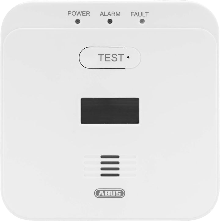 ABUS Kohlenmonoxid-Warnmelder COWM510 - Weiss &amp; Mini-Rauchmelder GRWM30600 mit 10-Jahres-Batterie -