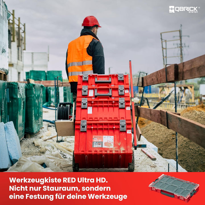 Qbrick System Pro Organizer 100 Mfi Red Ultra HD Sortimentskasten Sortierkasten Schraubenbox Sortier