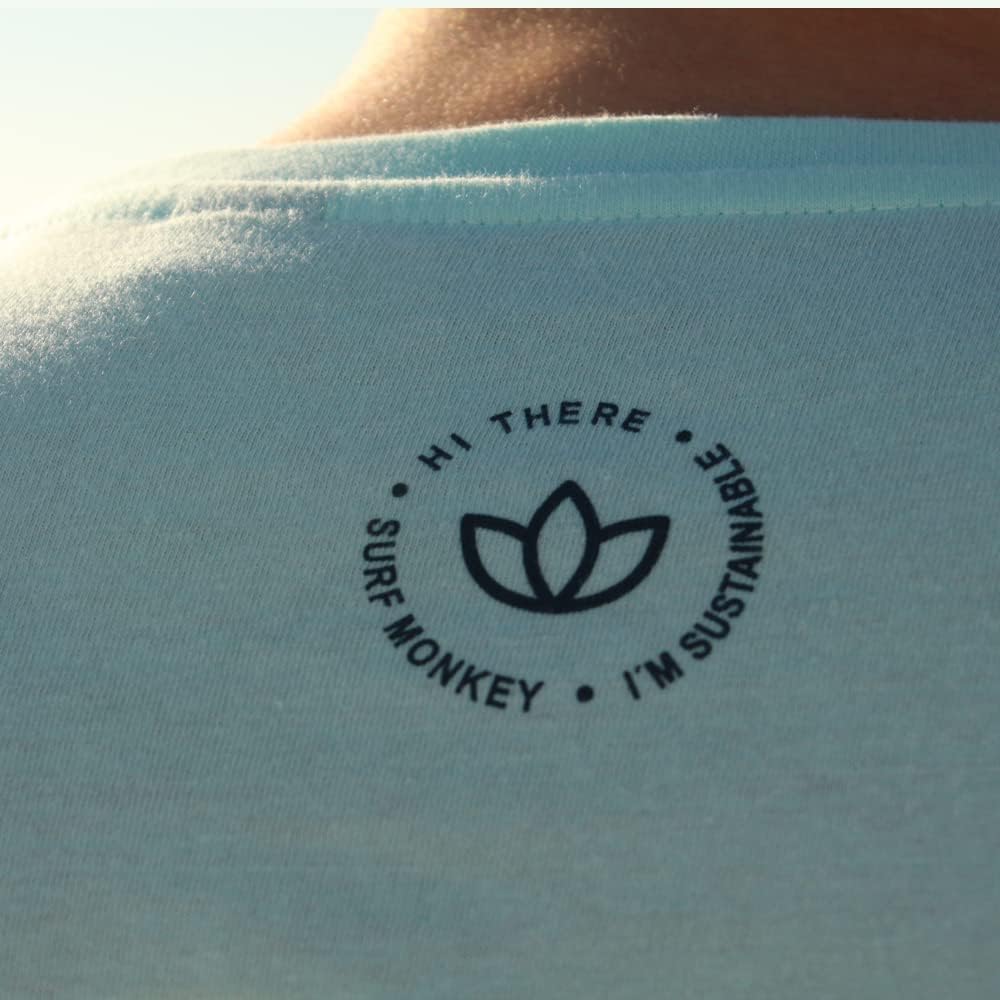 SURF MONKEY Bio-Baumwoll-T-Shirt, Zitronengelb L Himmel, L Himmel