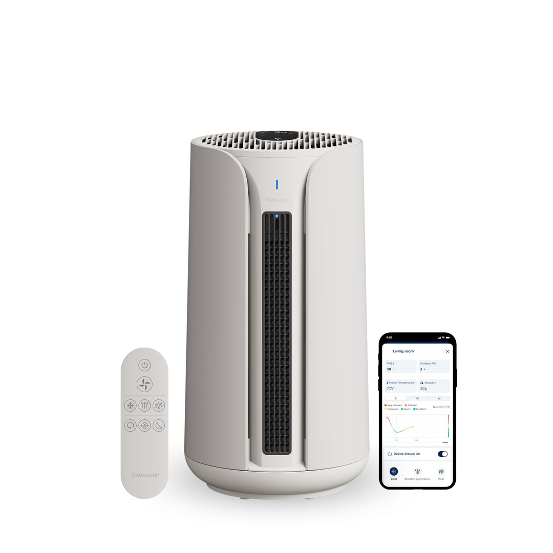 BLUEAIR 3-in-1 Luftreiniger: Kühlen, Heizen, Reinigen – HEPA Silent Luftreiniger für Zuhause, Hausti