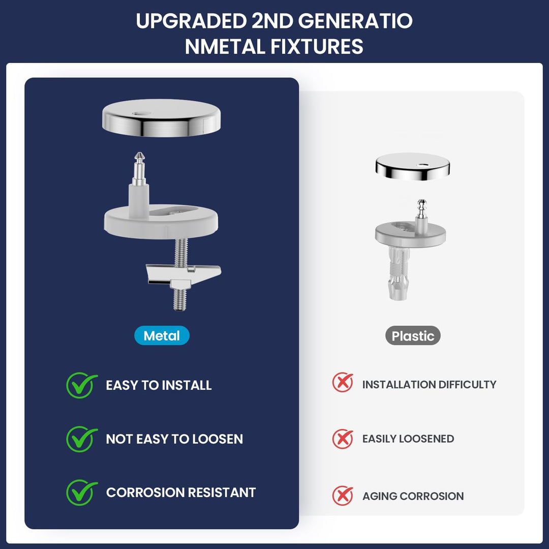 YEAUPE PRO Toilettendeckel mit Absenkautomatik D-Form [KURZ],WC Sitz mit Puller Lid,Toilettensitz mi
