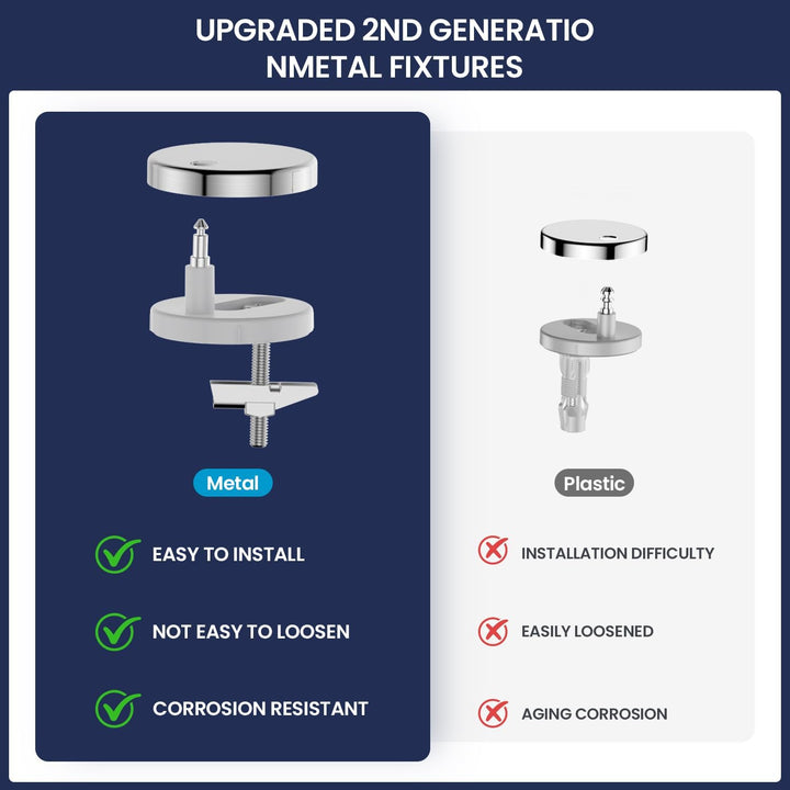 YEAUPE PRO Toilettendeckel mit Absenkautomatik D-Form [KURZ],WC Sitz mit Puller Lid,Toilettensitz mi