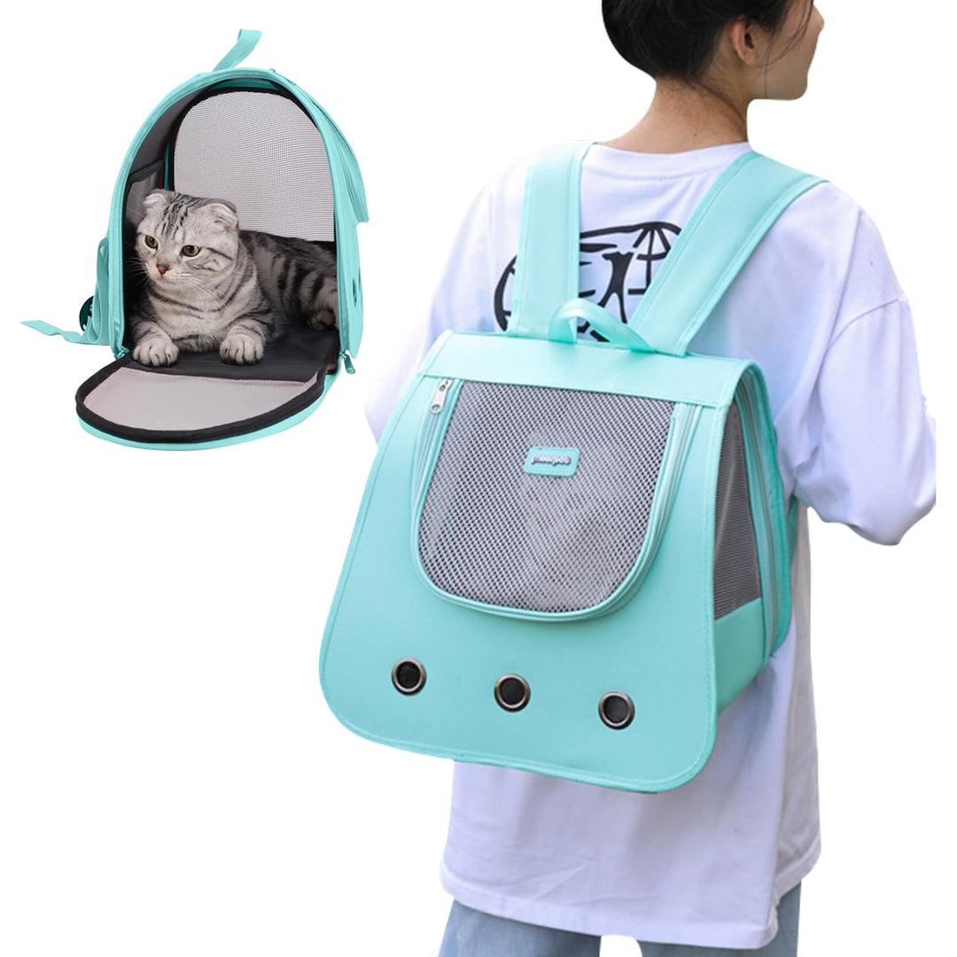 PETCUTE Haustier Rucksack,Faltbar Hunderucksack für Kleine Hunde und Katzen,Katzen Rucksack mit Hera