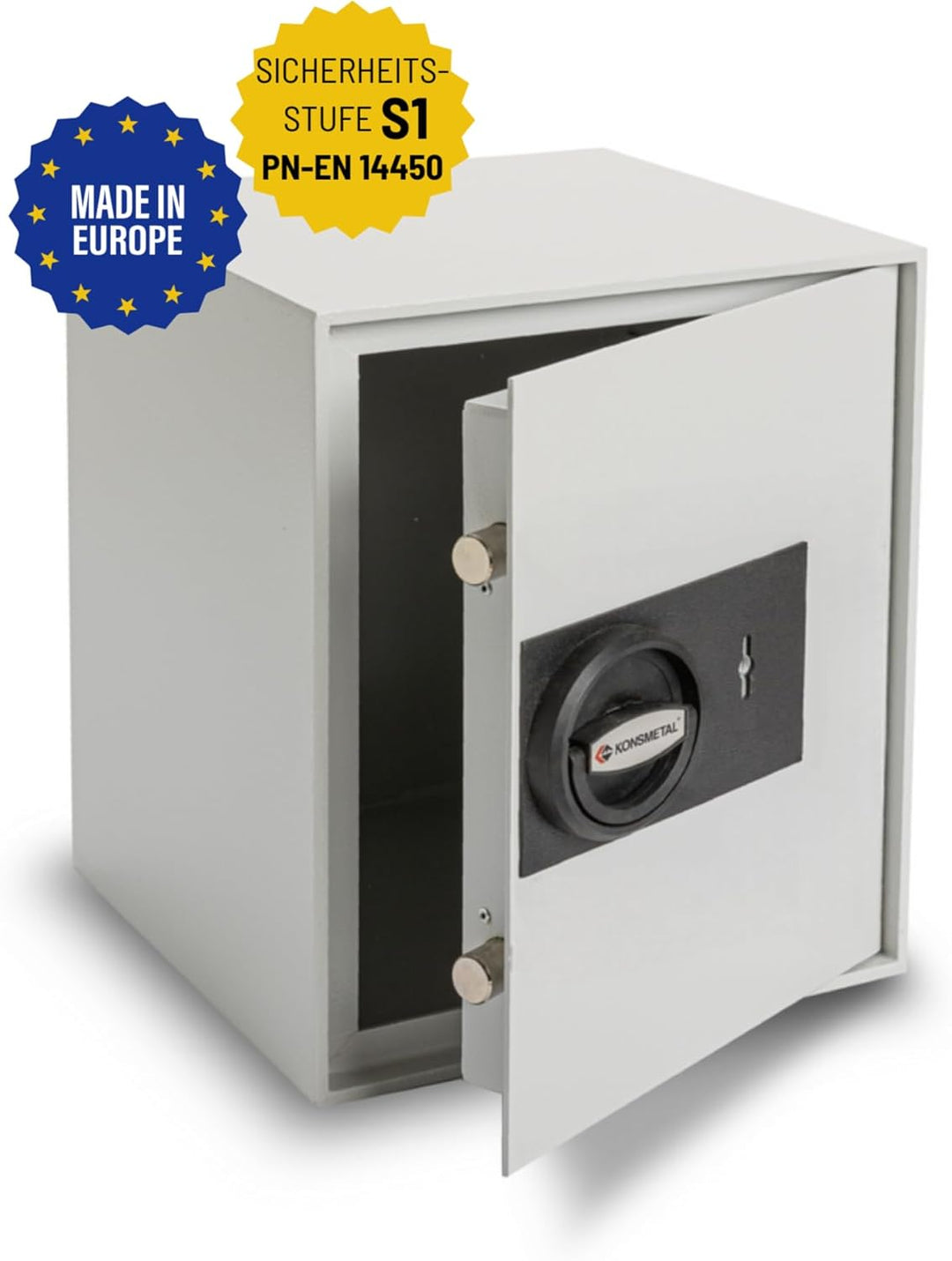 Konsmetall - Tresor für Zuhause Kolibri 2.0 34 S1, Safe Tresor mit Schlüssel Abschliessbar, Möbeltre