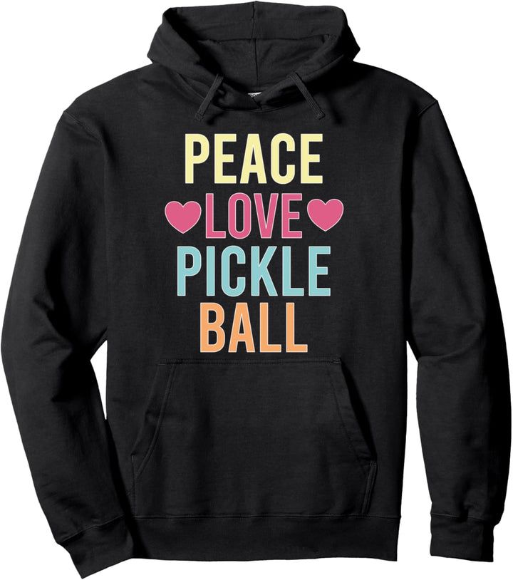 Lustiges Pickleball-Friedensliebes-Dinking-Geschenk Pullover Hoodie