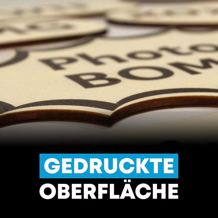 Holzura Fotobox Accessoires Hochzeit Requisiten, Schilder aus Holz mit Sprüchen, Wedding Props Zubeh