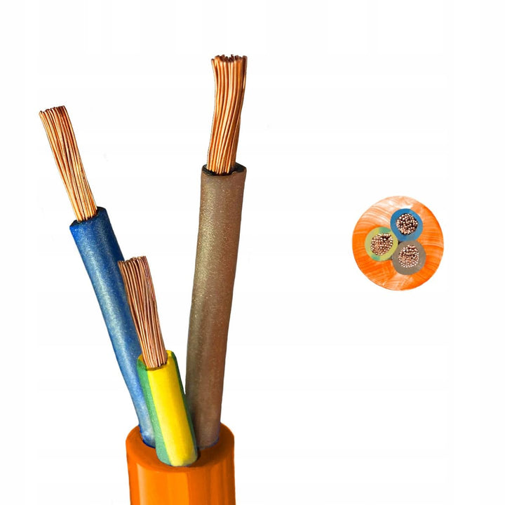 Hilark Kabel H07BQ-F 3x2.5mm2 Litze orange (20 Meter, Orange) 20 meter Orange, 20 meter Orange