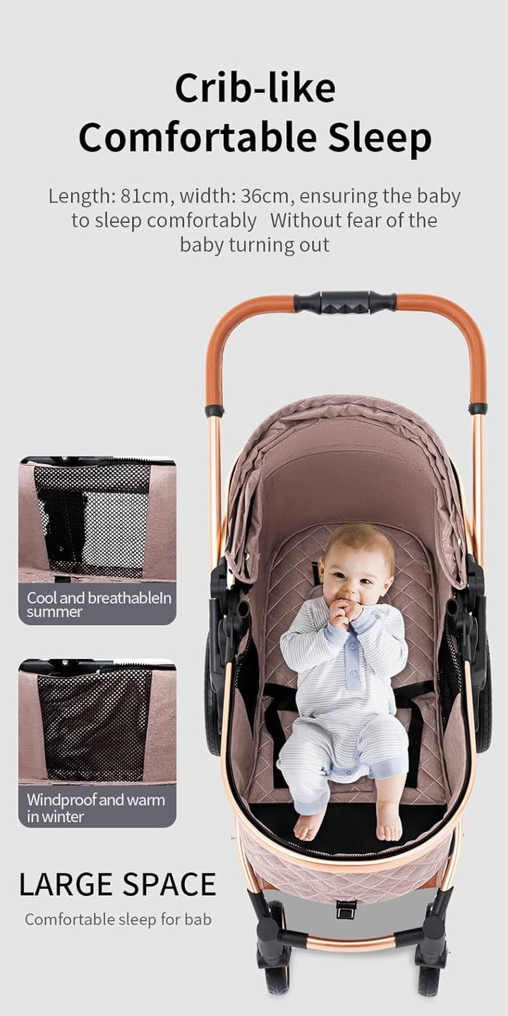 YAZOCO kinderwagen 3 in 1,Kombikinderwagen reisesysteme mit tragbar Wickeltasche Moskitonetz Regensc