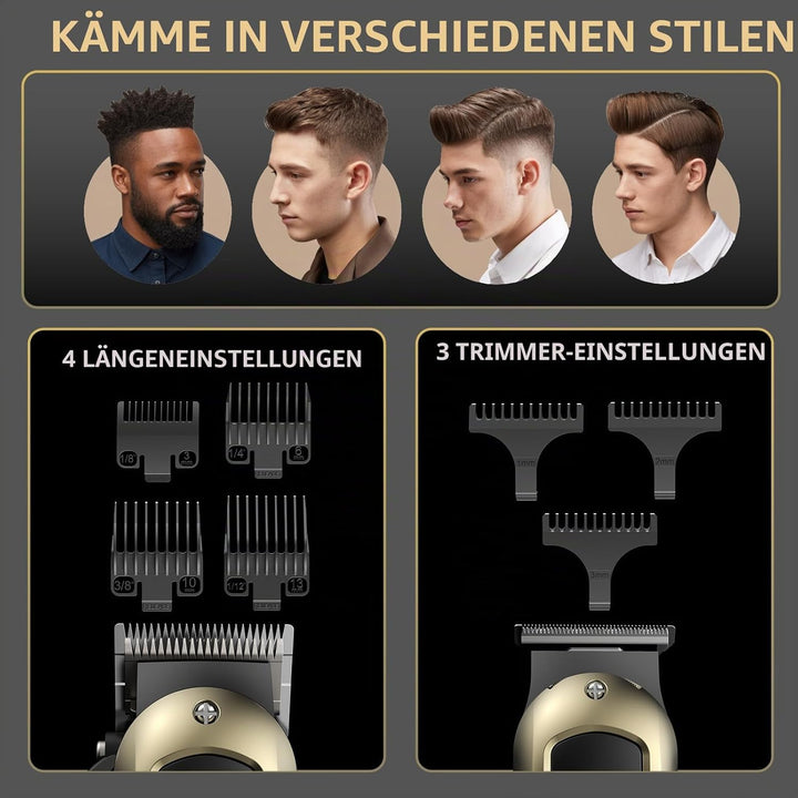 Singhere Haarschneidemaschine - Schnurloser Zero-Gap Trimmer für Männer, professionelles Trimmer-Set
