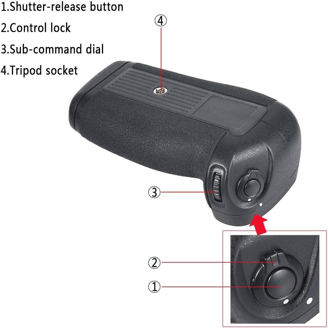 DSTE® Batterie Griff Kompatibel für Nikon D750 DSLR Digital Kamera als MB-D16 mit (2 Packung) EN-EL1