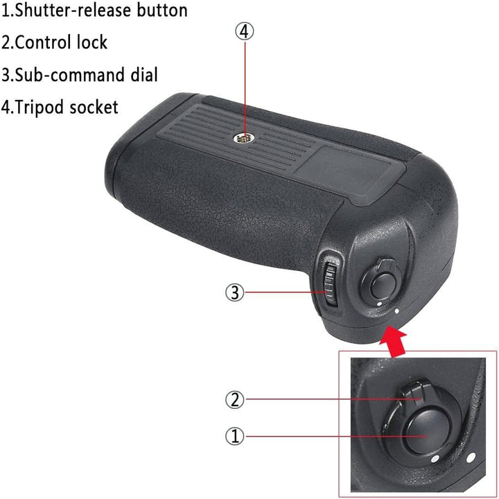 DSTE® Batterie Griff Kompatibel für Nikon D750 DSLR Digital Kamera als MB-D16 mit (2 Packung) EN-EL1