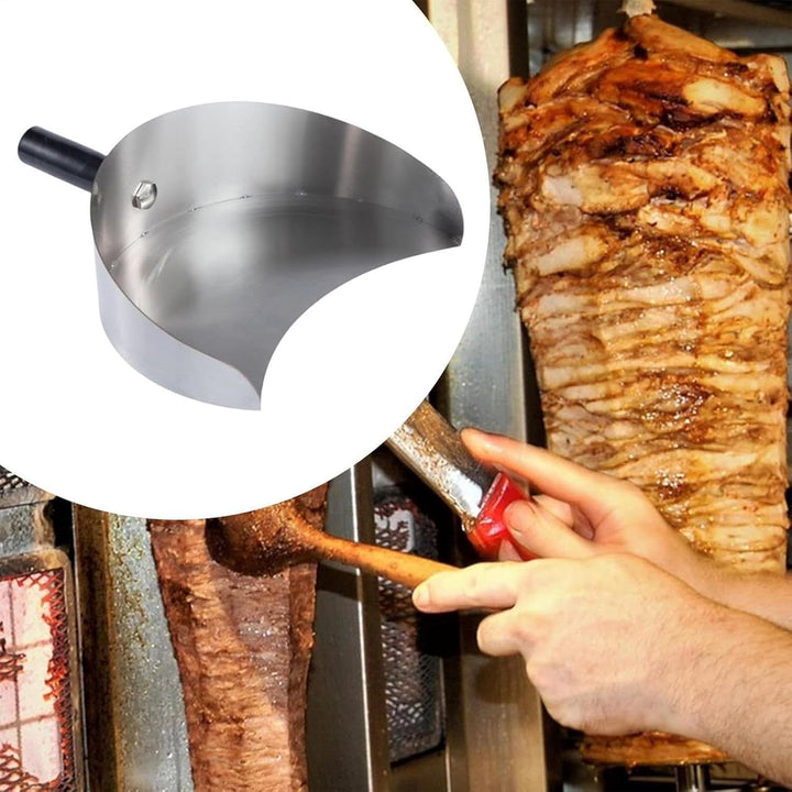 Fleisch Auffangpfanne, Dönerschaufel Gyrosschaufel Kebab Schaufel, Fleischfänger, Edelstahl Fleischf