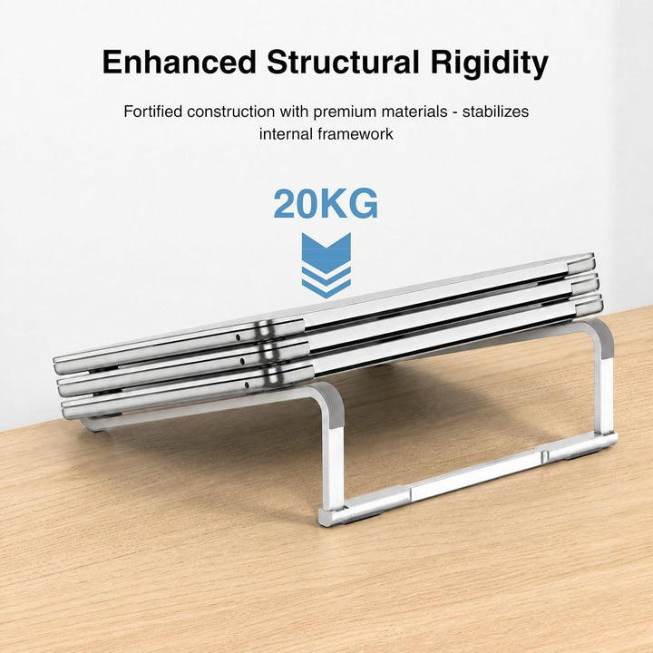 Tragbarer Laptop Ständer, Faltbarer Aluminium Laptopständer Ergonomisch, Belüfteter Laptop Riser Kom