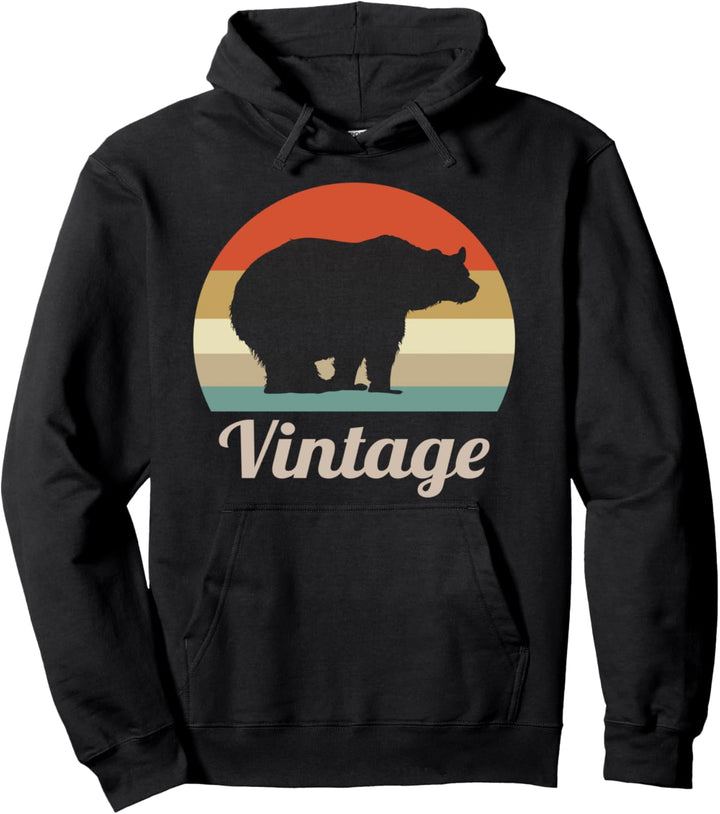 Bären Eisbär Braunbär Schwarzbär Bär Wildnis Vintage Retro Pullover Hoodie