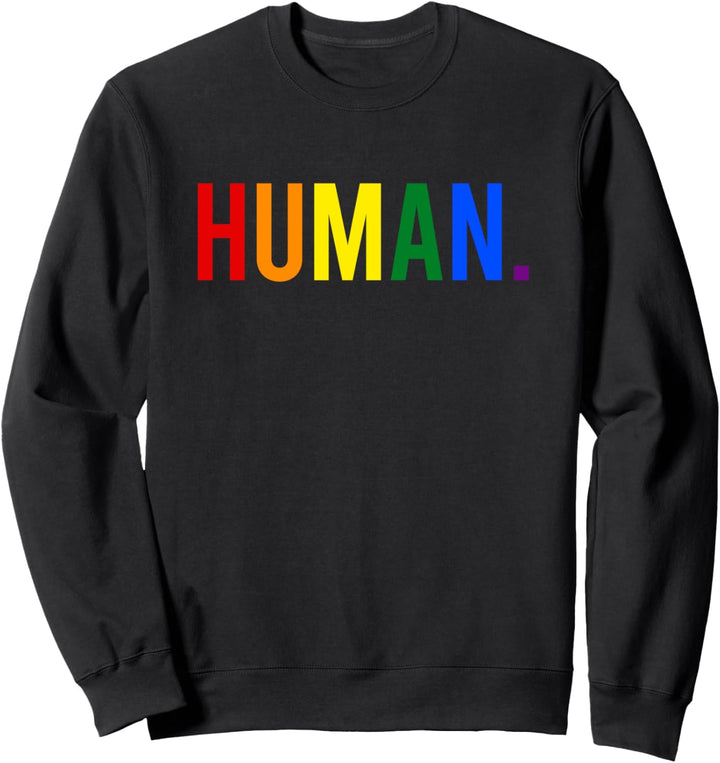 Human LGBT Flag Gay Pride Month Rainbow Human Rainbow Sweatshirt