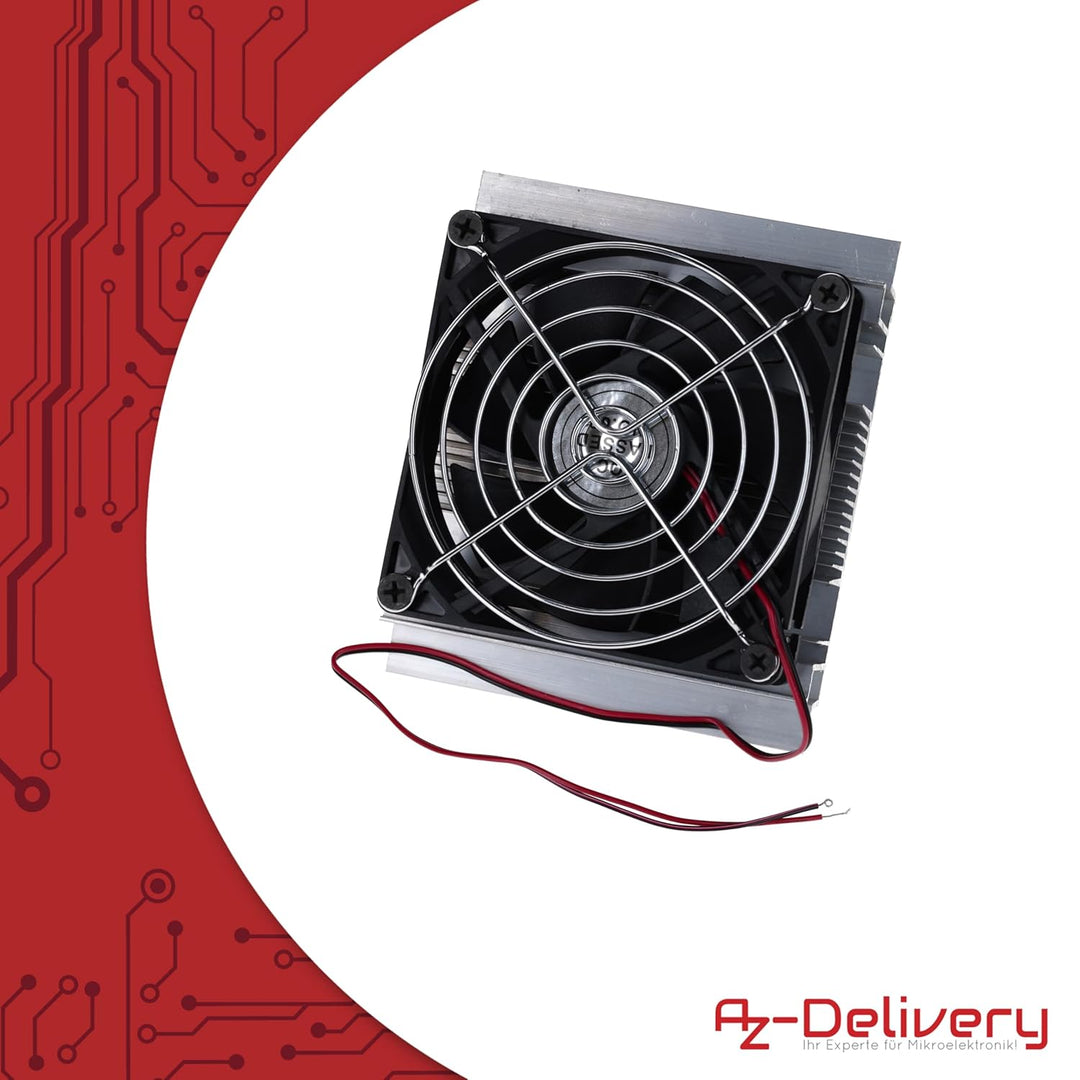 AZDelivery Cooling Kit für Peltier-Elemente – Kühlkörper &amp; Lüfter-Set für thermoelektrische Kühlung