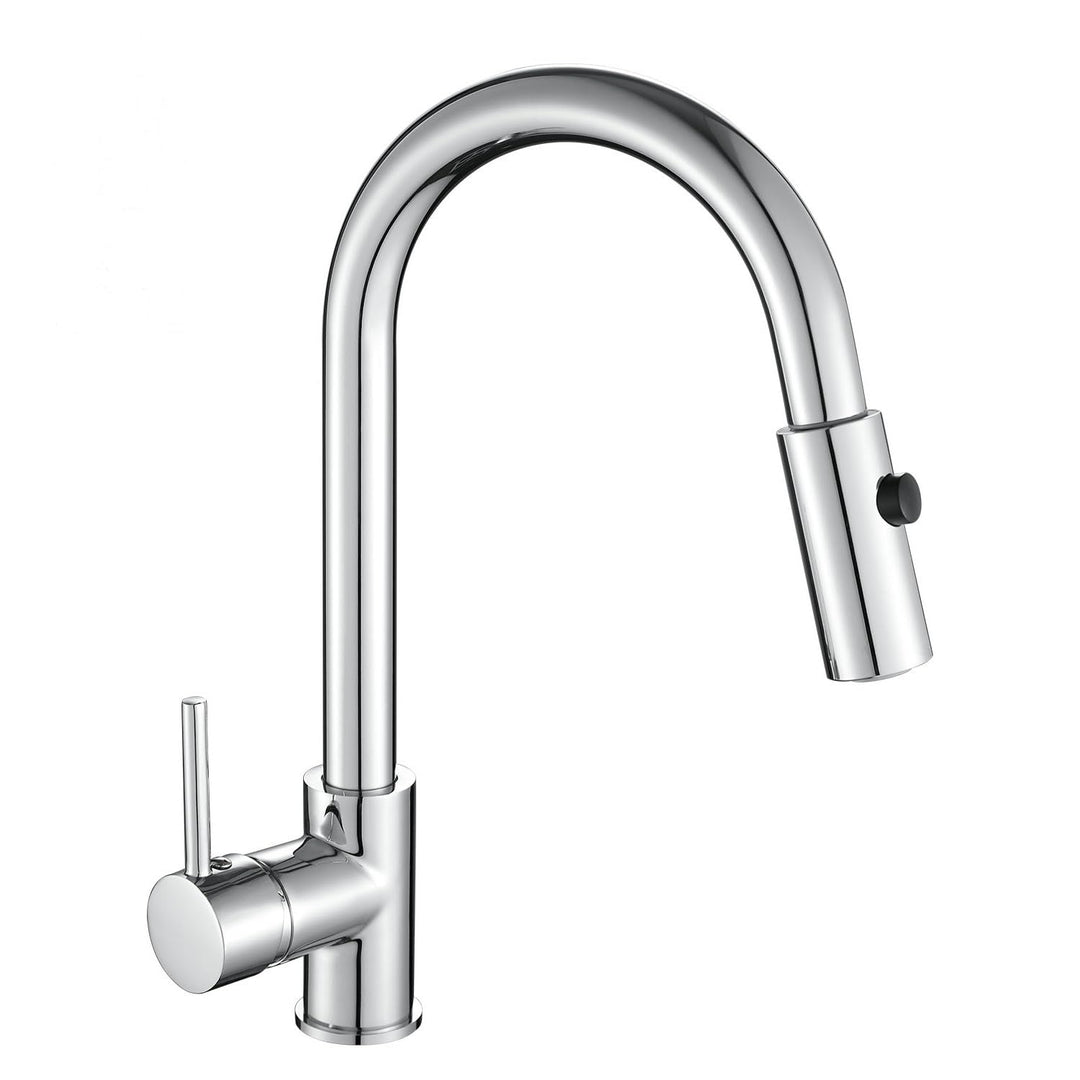 Wasserhahn Niederdruck Ausziehbar,Chrome Edelstahl,Wasserhahn mit 3 Anschluessen für Boiler,360° Dre