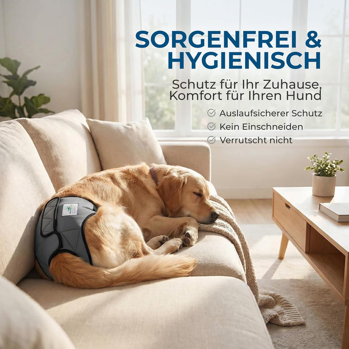 Nature Pet Hunde-Läufigkeitshose für Hündinnen - Hundewindel für Rüden - Kein lästiges Einfädeln der
