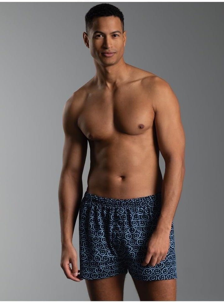 Trigema Boxer-Shorts mit freundlichem Smiley-Muster XXL Navy, XXL Navy