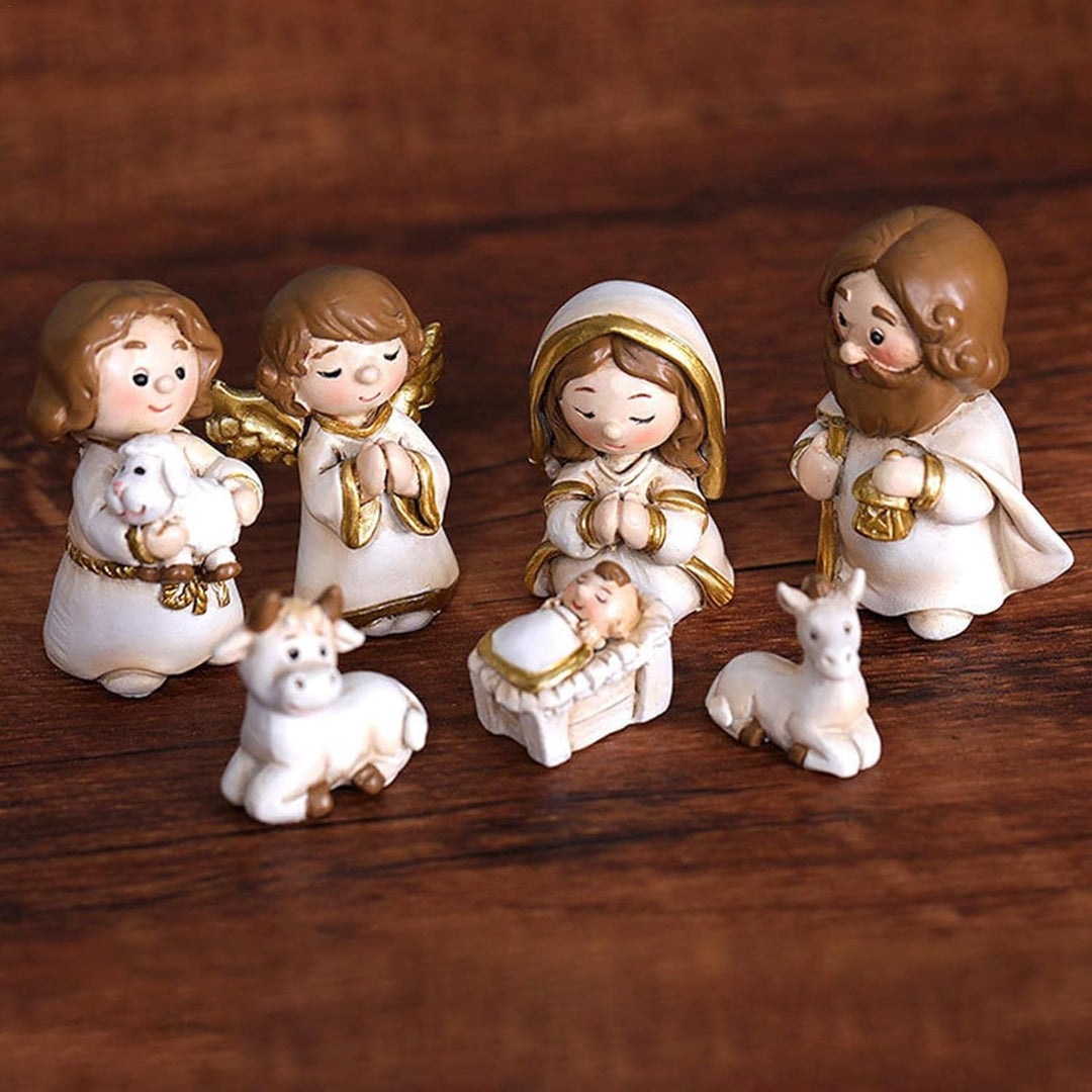 Mineatig Krippensets Für Weihnachten, Krippenfiguren Set, Harz Weihnachtsfiguren, Krippenset, Harz K