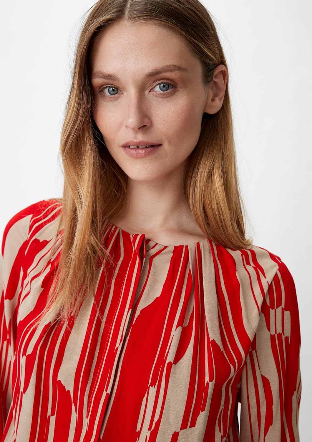 comma Damen Bluse 44 30a1 Rot, 44 30a1 Rot