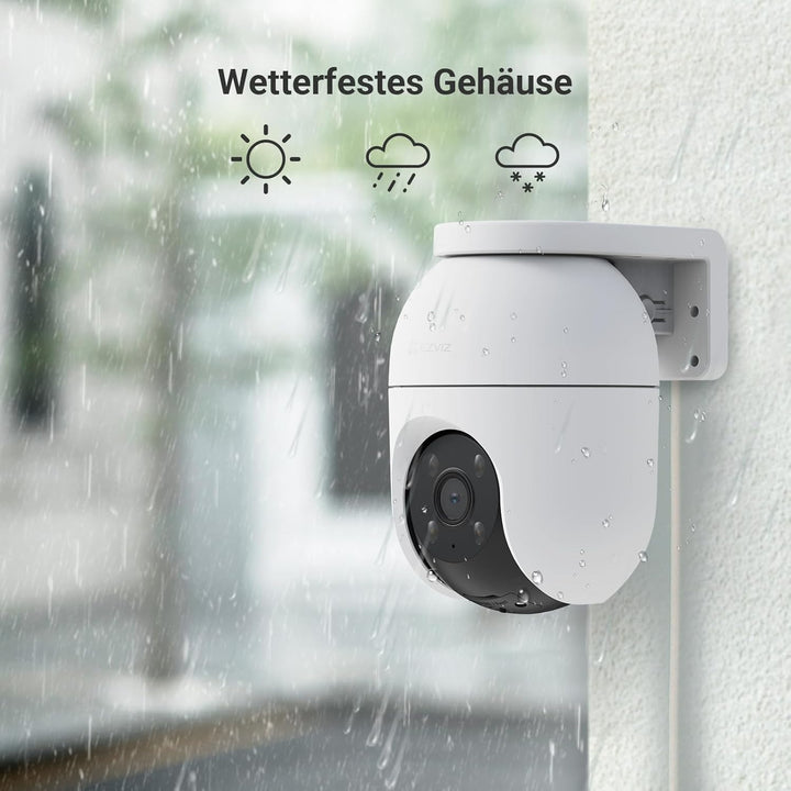 EZVIZ 2MP Überwachungskamera Aussen, WLAN IP Kamera mit 360° Abdeckung und Zwei-Wege-Audio, Personen
