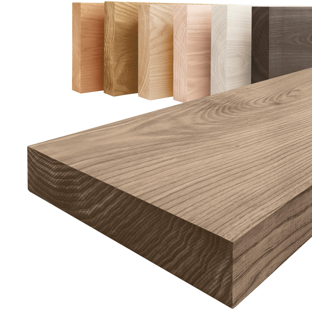 LAMO Manufaktur Wandregal Holz Gerade | Regal Farbe: Nussbaum | Pure: ohne Montage Set | 60 cm Pure