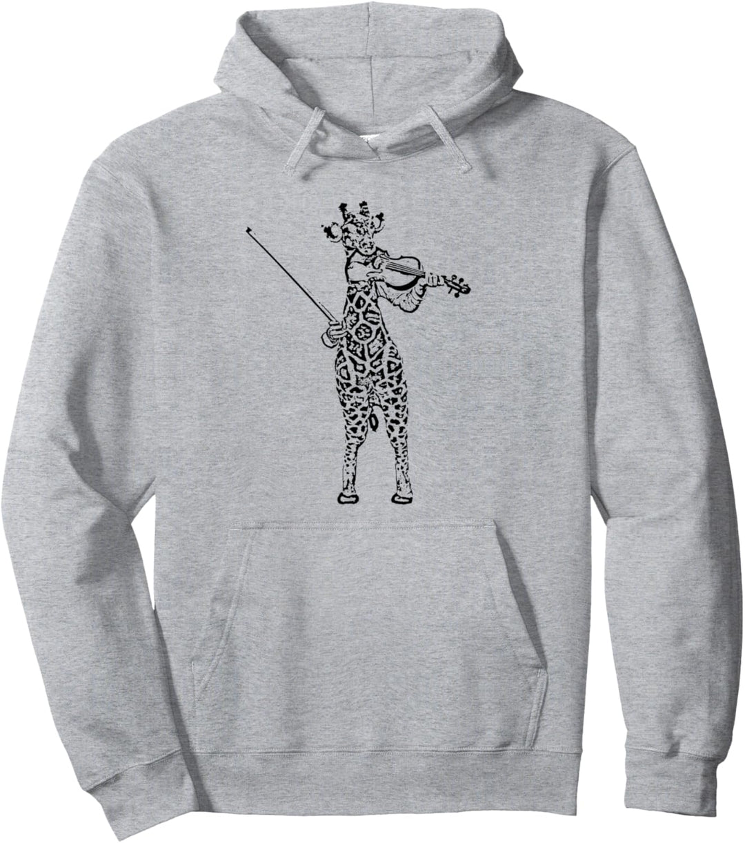 Giraffe mit Violine Pullover Hoodie