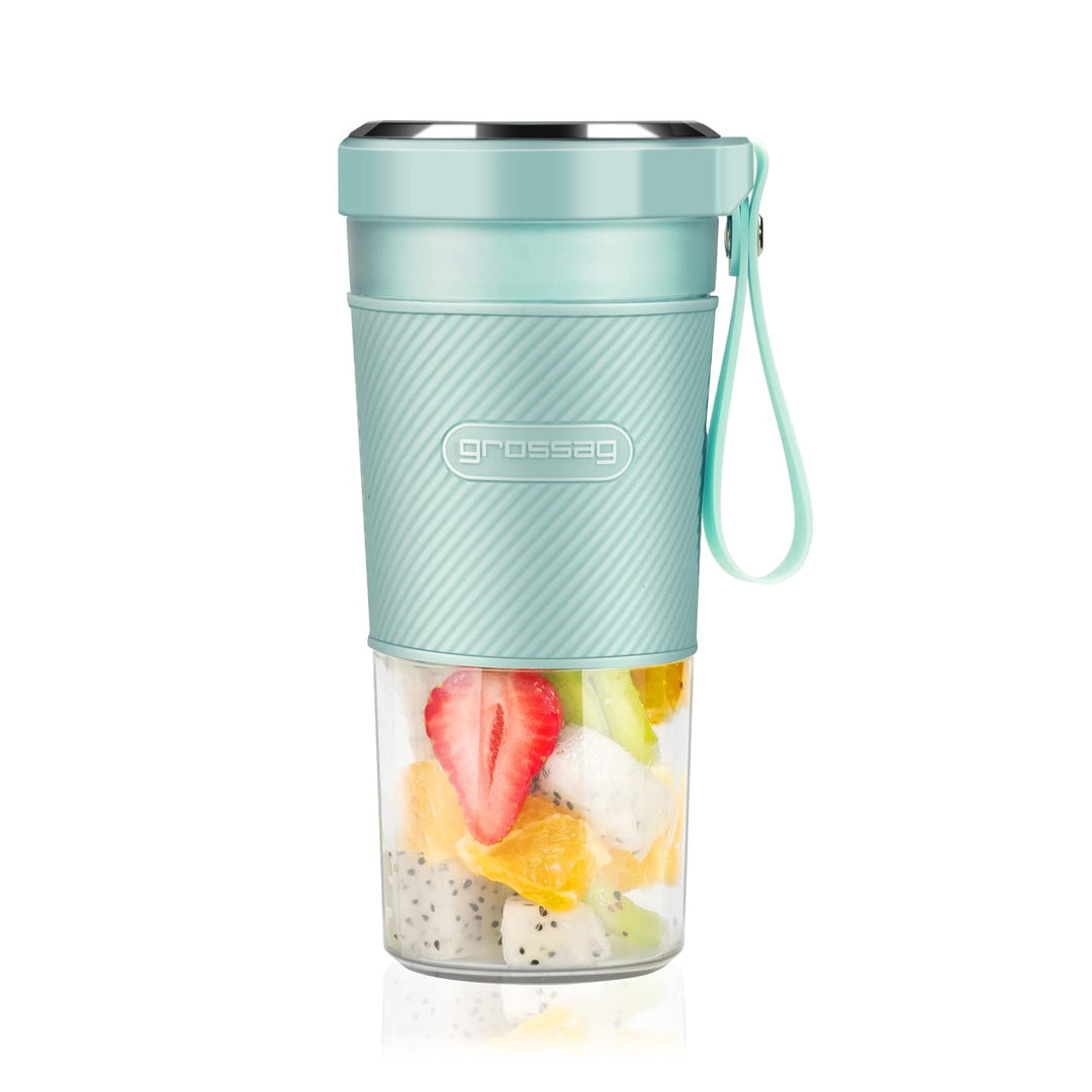 grossag Akku Smoothie Mixer to-go MX 10.05 Türkis mit USB für 0,3 Liter, Türkis