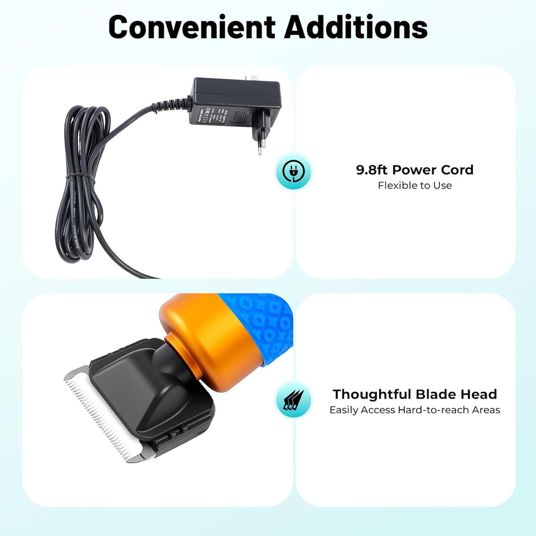 Hundeschermaschine 36W 220V, Tierhaarschneider mit 1000–6600 U/min, 3m Kabel, EU-Stecker, ca. 60 dB,