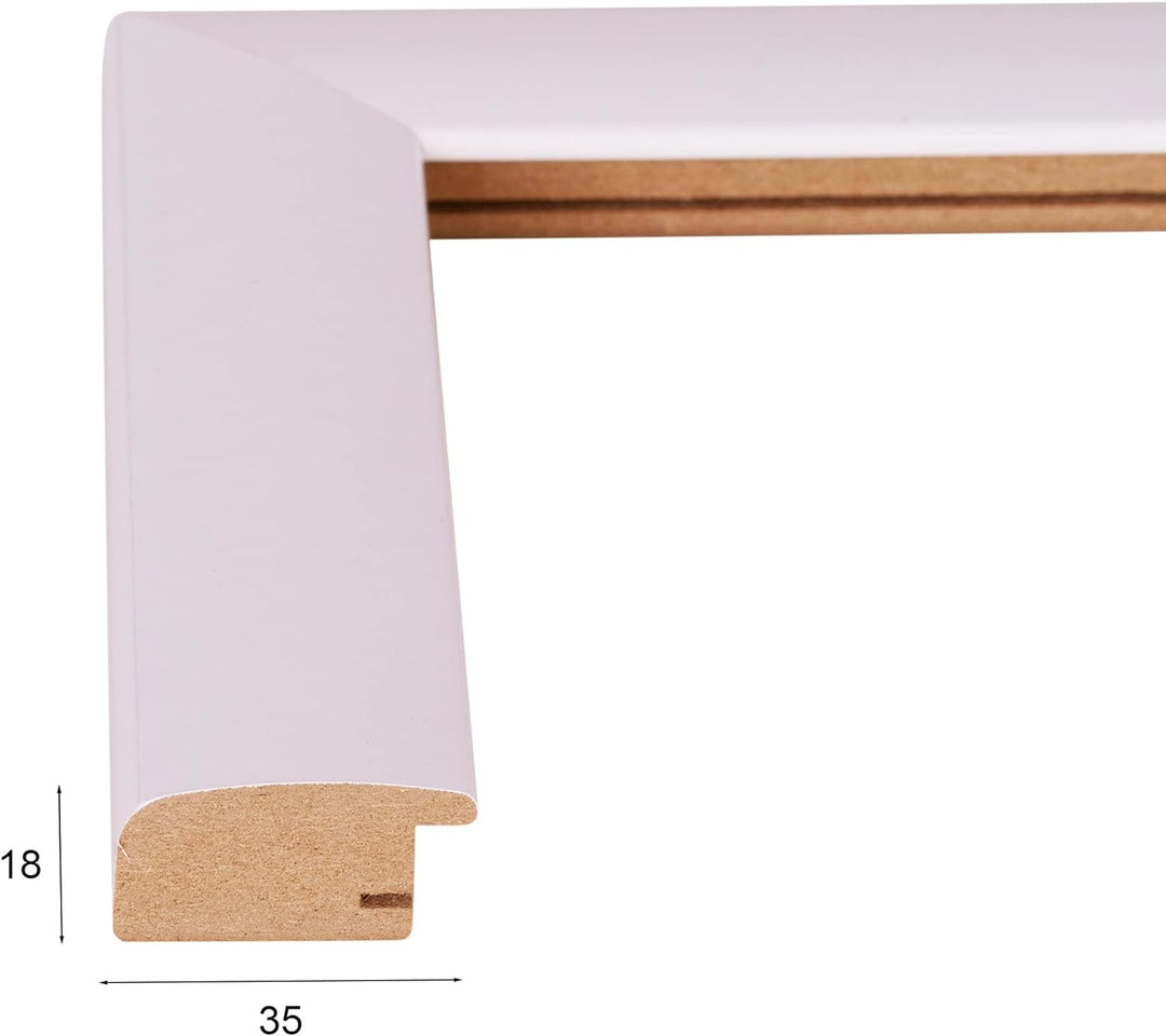 Rahmendesign24 Posterrahmen Fiona 70x100 Weiss (hochglanz) Fotorahmen, Wechselrahmen, Bilderrahmen