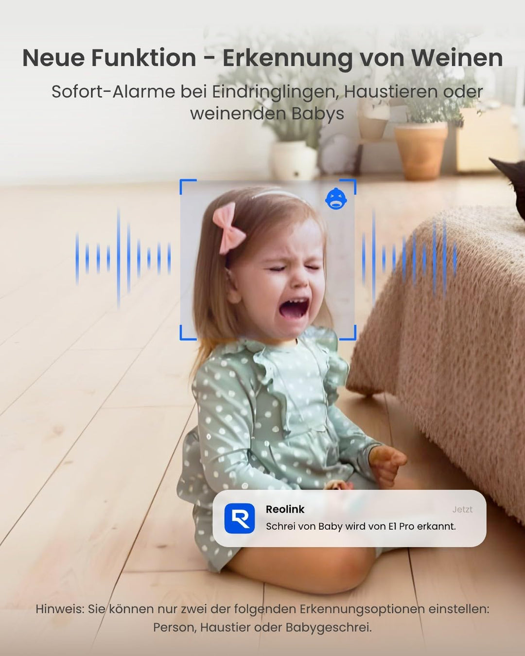 Reolink 4MP IP Kamera Indoor Überwachungskamera Innen WLAN Schwenkbar, 2,4Ghz und 5Ghz WiFi, 2-Wege-