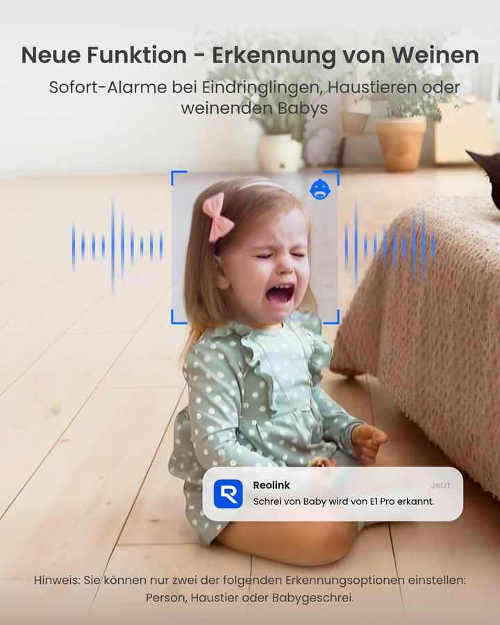 Reolink 4MP IP Kamera Indoor Überwachungskamera Innen WLAN Schwenkbar, 2,4Ghz und 5Ghz WiFi, 2-Wege-