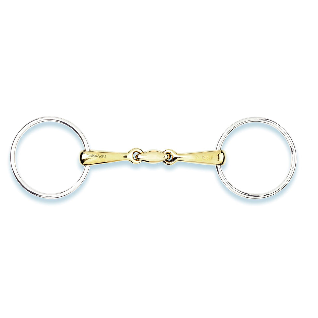 Stübben Gebiss 2222 Wassertrense doppelt gebrochen 14,5 cm - 16 mm - Sweet Copper, 14,5 cm - 16 mm -