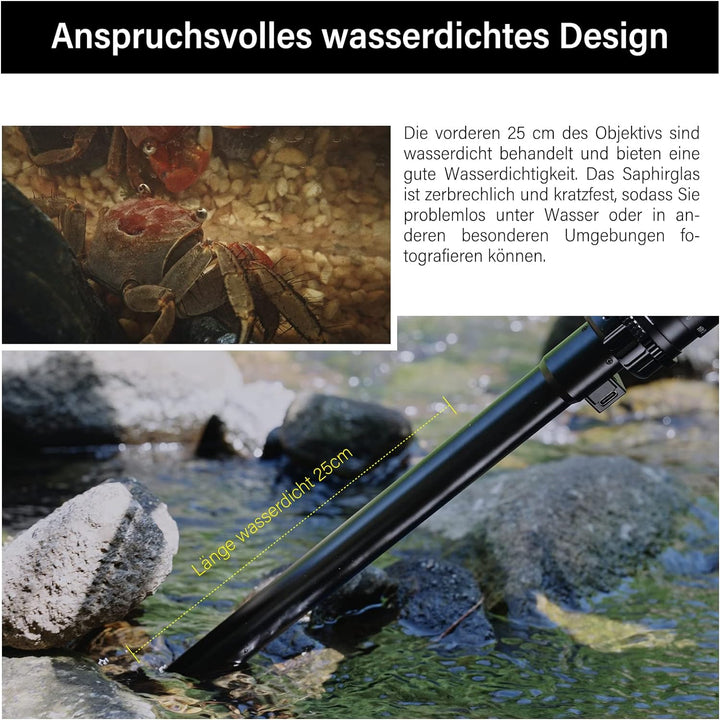 AstrHori 28mm F13 2X Makrosondenobjektiv Vollformat Spezialobjektiv Eingebautes Ringlicht für Spiege