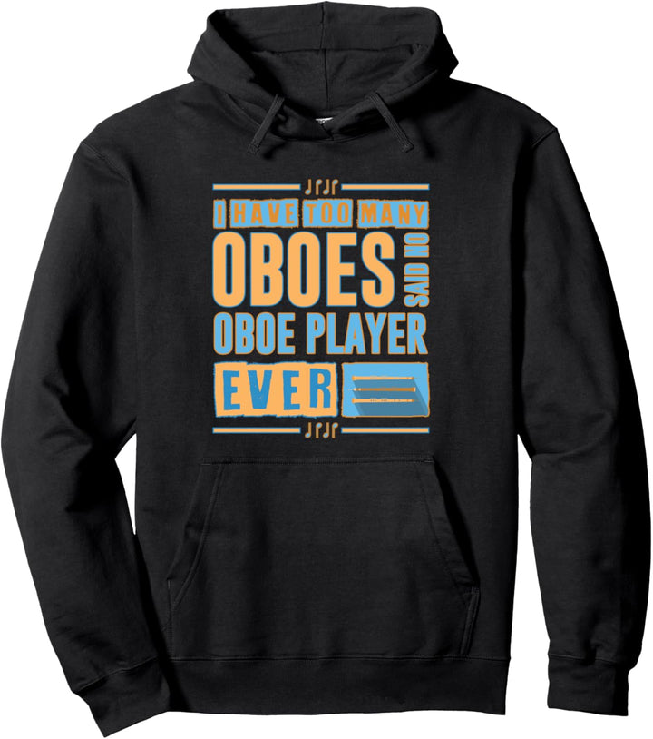 Witzige Oboist Grafik Oboe Grafik Holzblasinstrument Pullover Hoodie