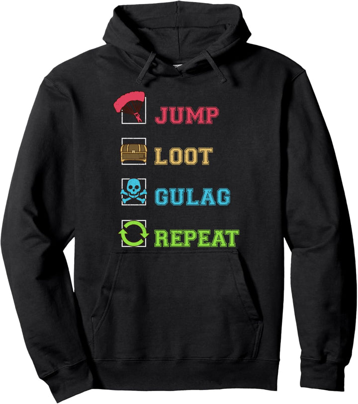 Jump Loot Gulag Repeat Gulag King Straight Outta Gulag Pullover Hoodie