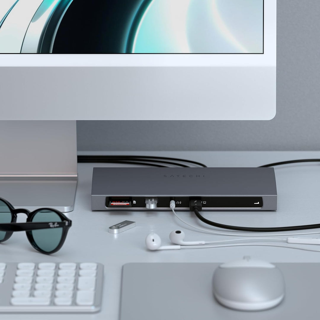 SATECHI Thunderbolt-4 Dockingstation 11-in-1 mit Host-Anschluss, 100W PD, 3X Thunderbolt 4, USB-A 3.