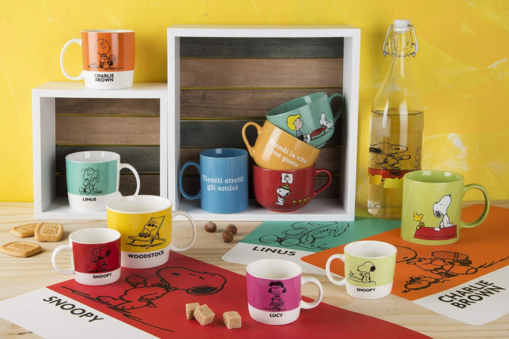 Excelsa Brunch Time Keramik Becher 6er Set Snoopy Single, Single