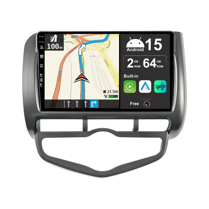 JOYX Android 15 IPS Autoradio Passt für Honda Fit/City/Jazz (2002-2007) - Eingebautes CarPlay Androi