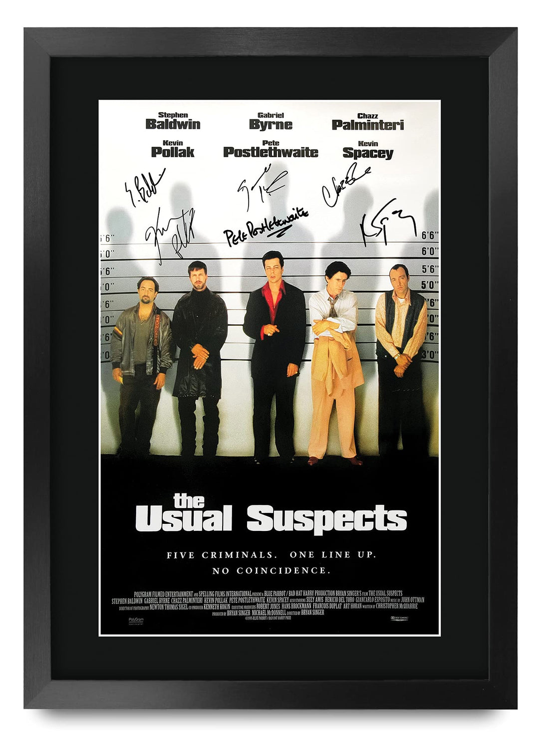HWC Trading FR A3 The Usual Suspects Kevin Spacey, Gabriel Byrne Geschenke Geduckter Poster Signiert