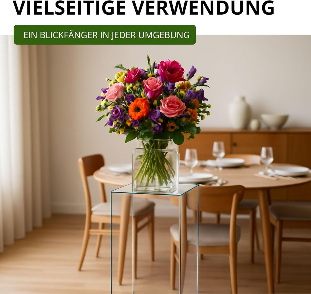 StarK® Blumenständer,Premium Acrylglas Dekosäule belastbar bis 30kg,Blumensäule,Pflanzenständer,Pode