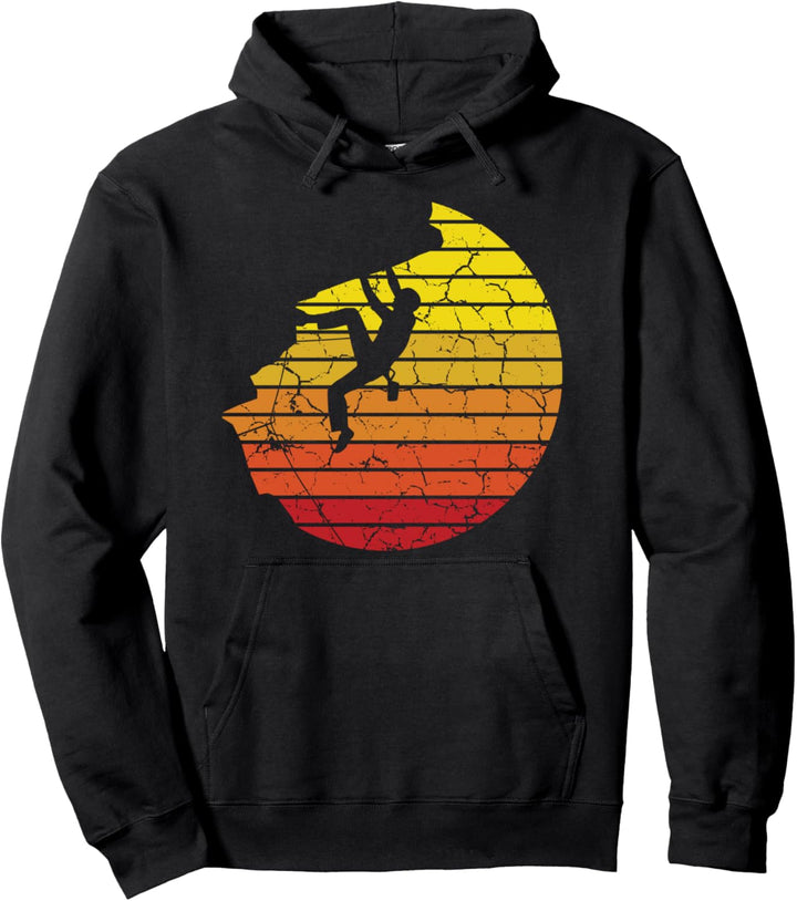Männer Bouldern Felsklettern Klettern Retro Kletterer Pullover Hoodie
