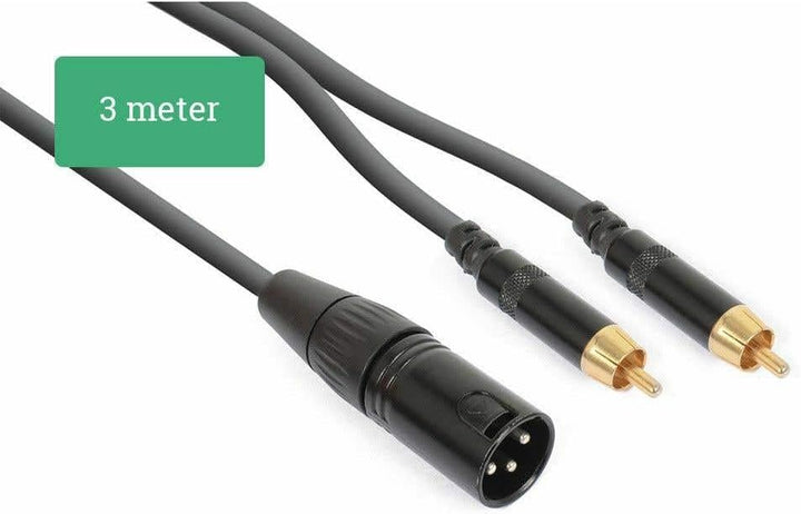 PD Connex Kabel – CX58-1 – 1x XLR Stecker – 2x RCA 3 Meter, 3 Meter