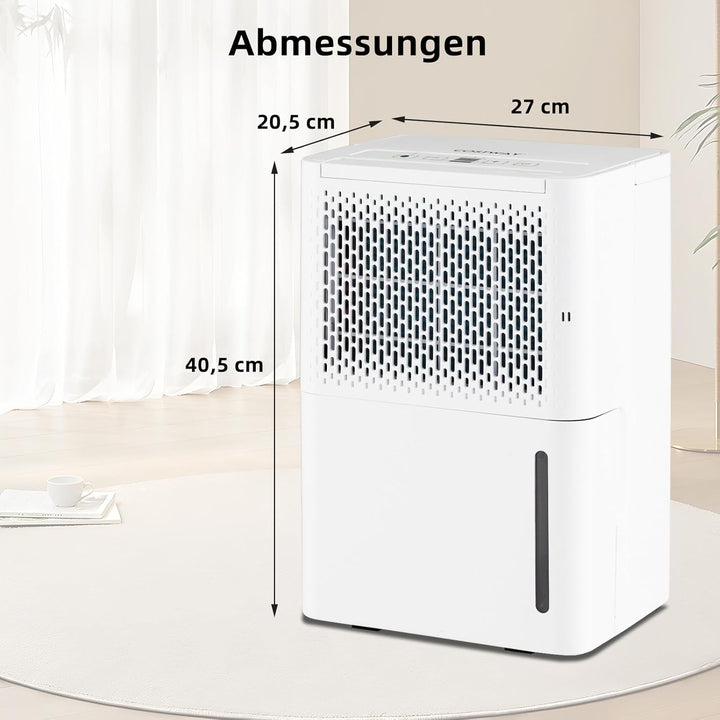 RELAX4LIFE Luftentfeuchter Elektrisch 12L/24h, Raumentfeuchter mit LED Display, Timer - Gegen Feucht