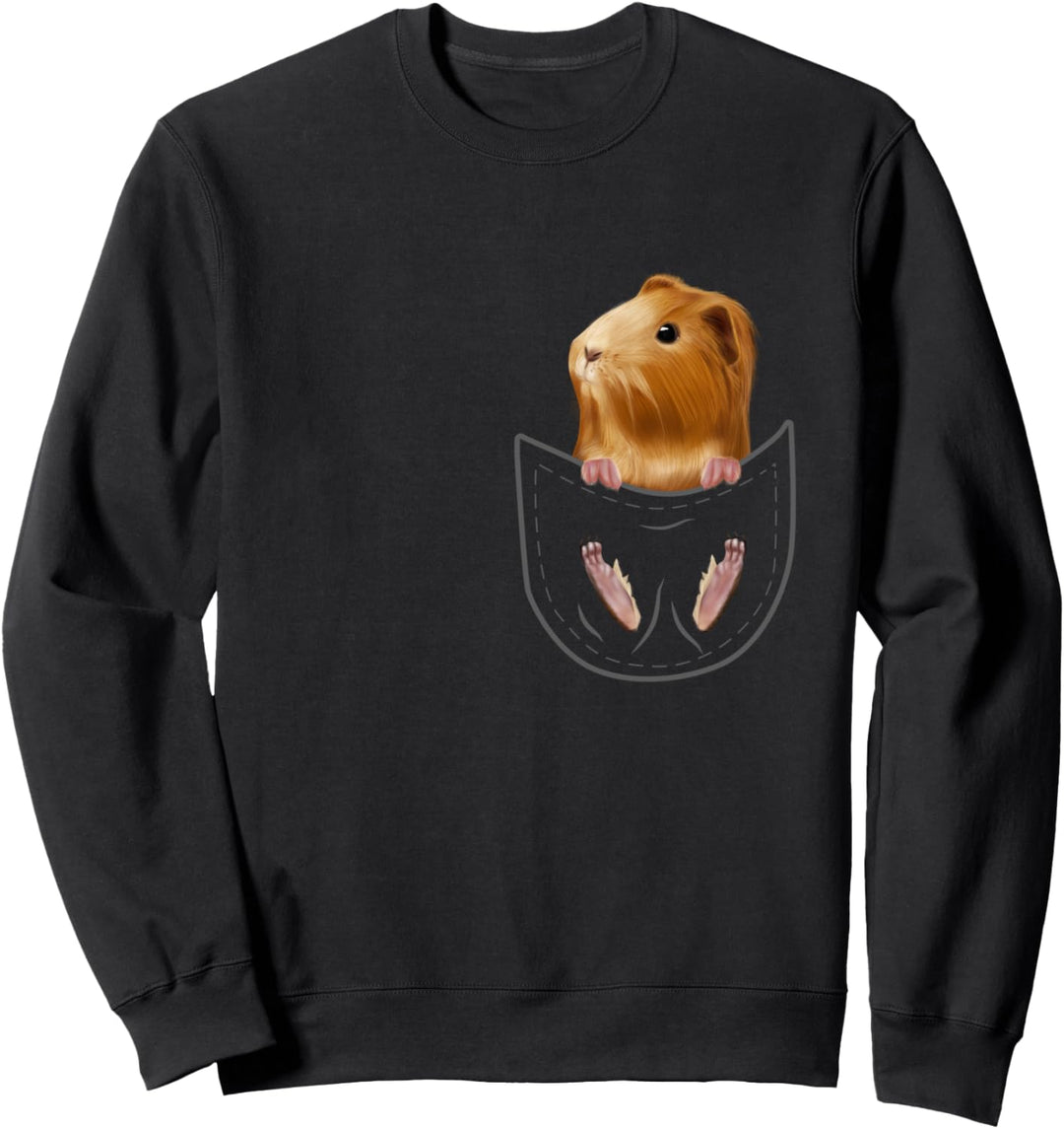 Meerschwein in Brusttasche Kinder Geschenk Meerschweinchen Sweatshirt