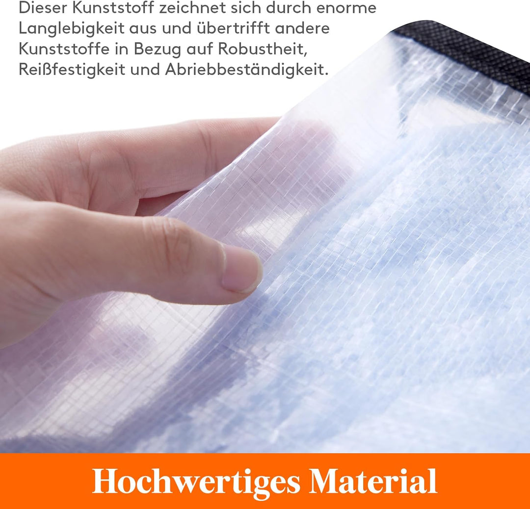Lifewit 4 Stück Transparente Plastik Aufbewahrungstasche, 60L Kleideraufbewahrung Kleiderschrank Auf