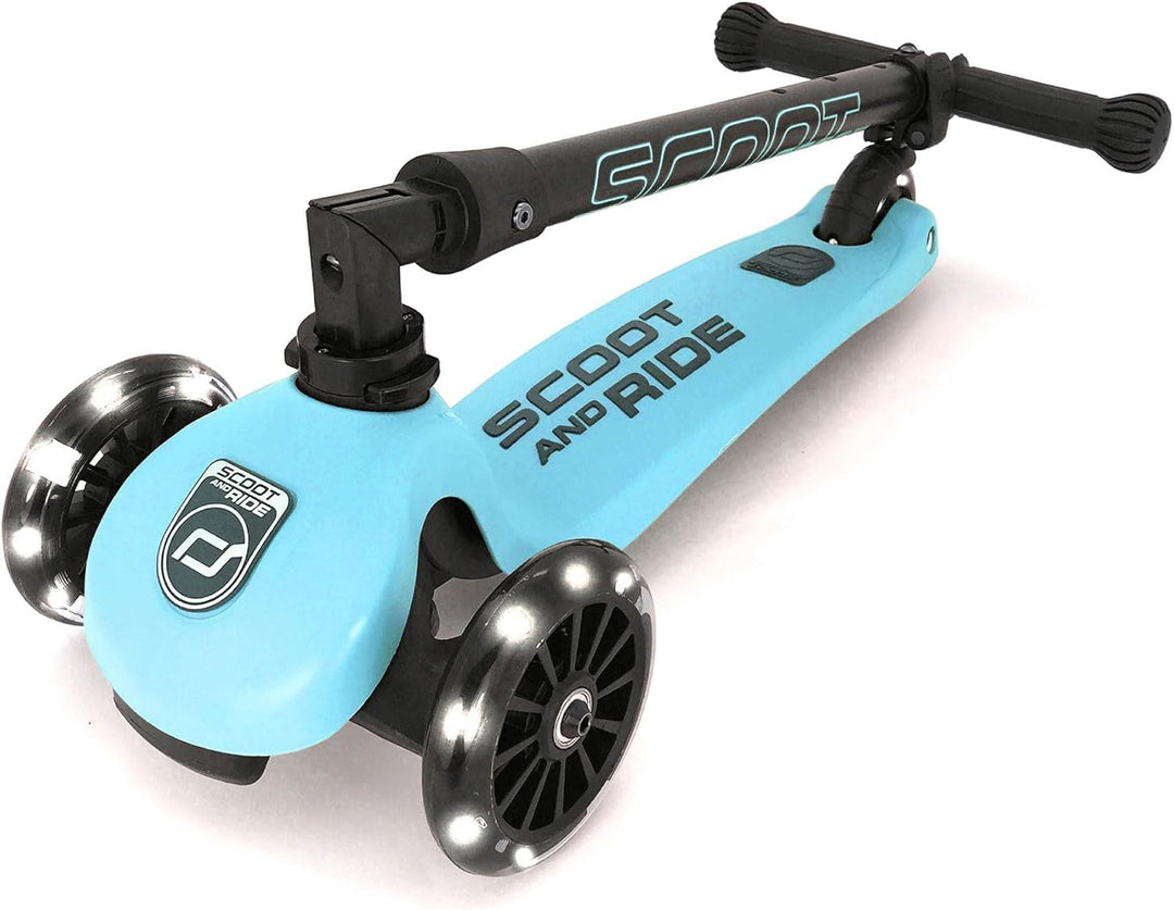 Scoot & Ride Highwaykick 3 LED Scooter Roller Kunststoff/Metall Blueberry, Masse: ca. 55cm x 15cm x