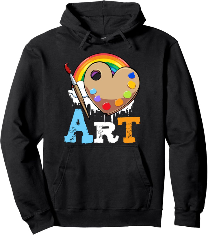 I Love Art Kunst Maler Künstler Kunstlehrer Student Geschenk Pullover Hoodie