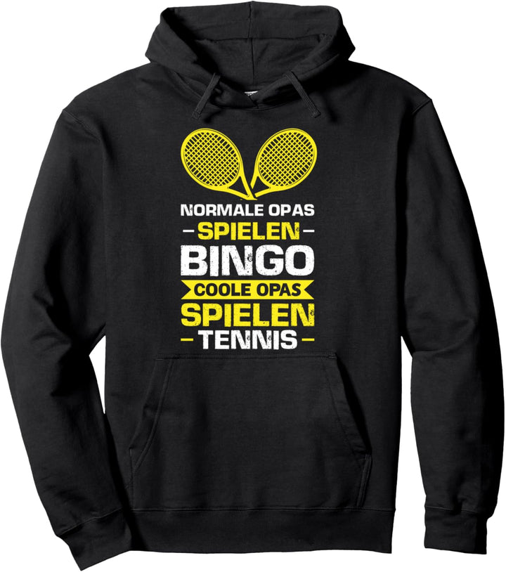 Tennis Opa Tennisspieler Tennisspiel Pullover Hoodie